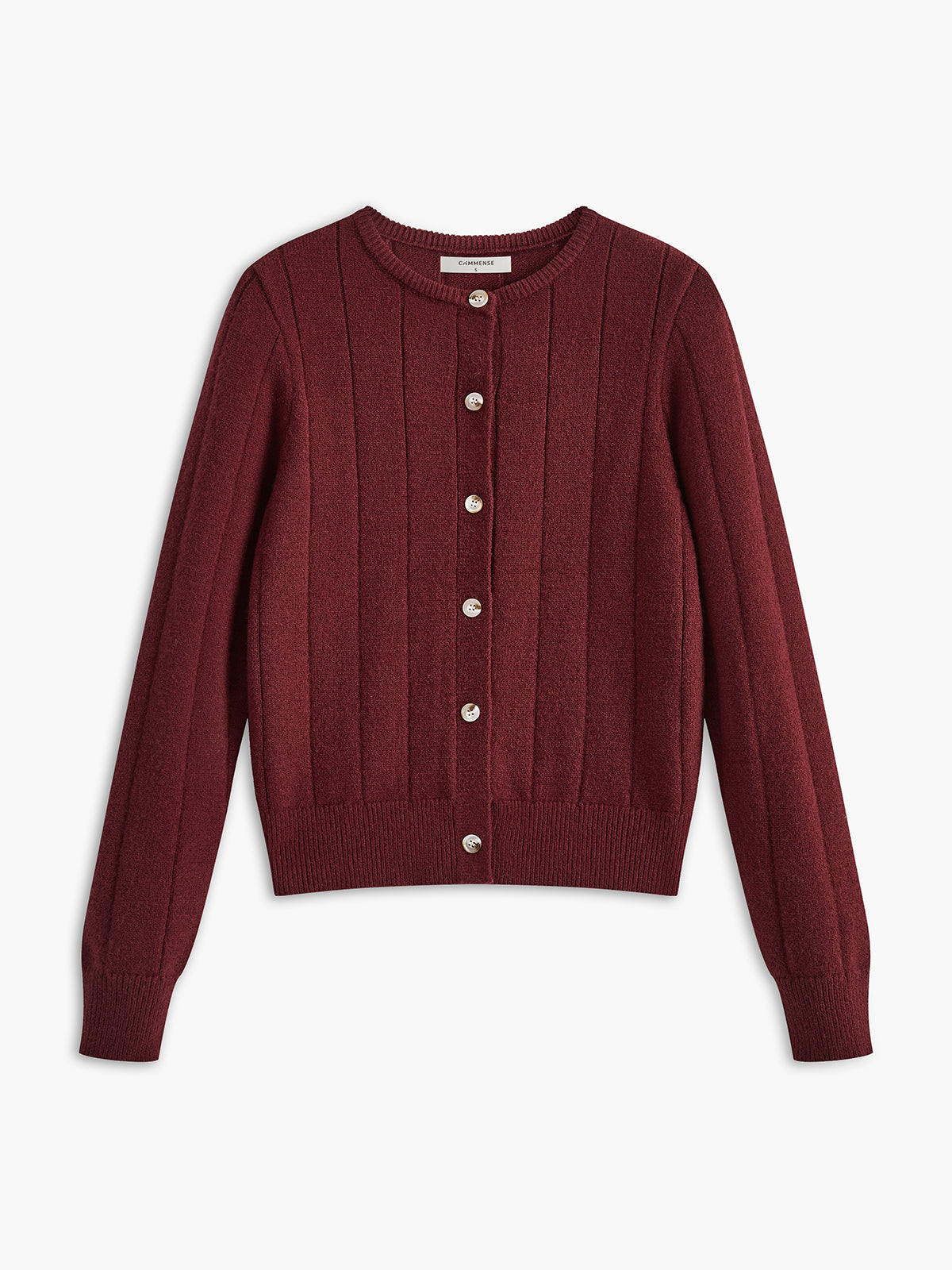 Round Neck Buttoned Soft Cardigan
