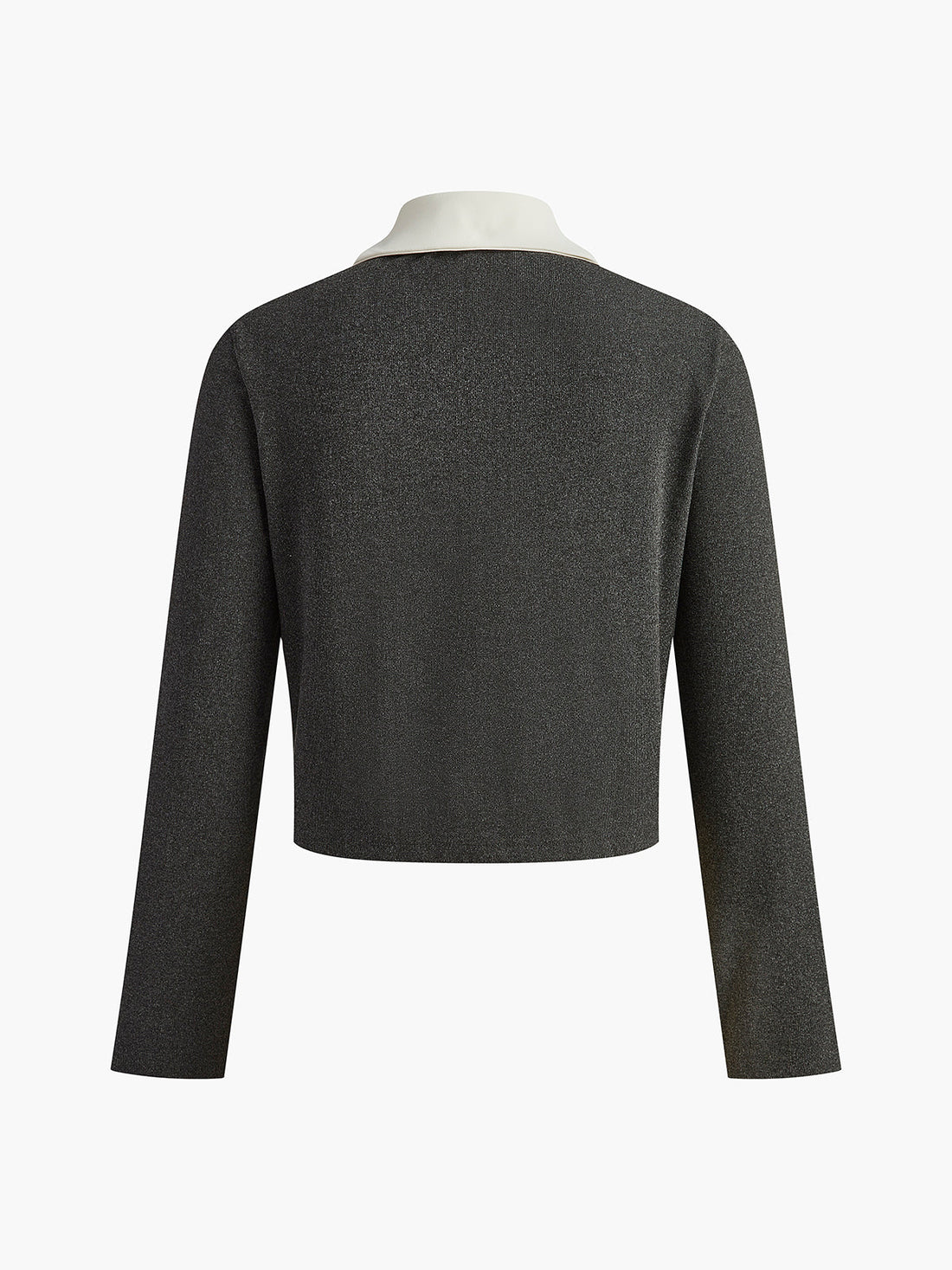 Small Jacket with Contrast Collar and Bust