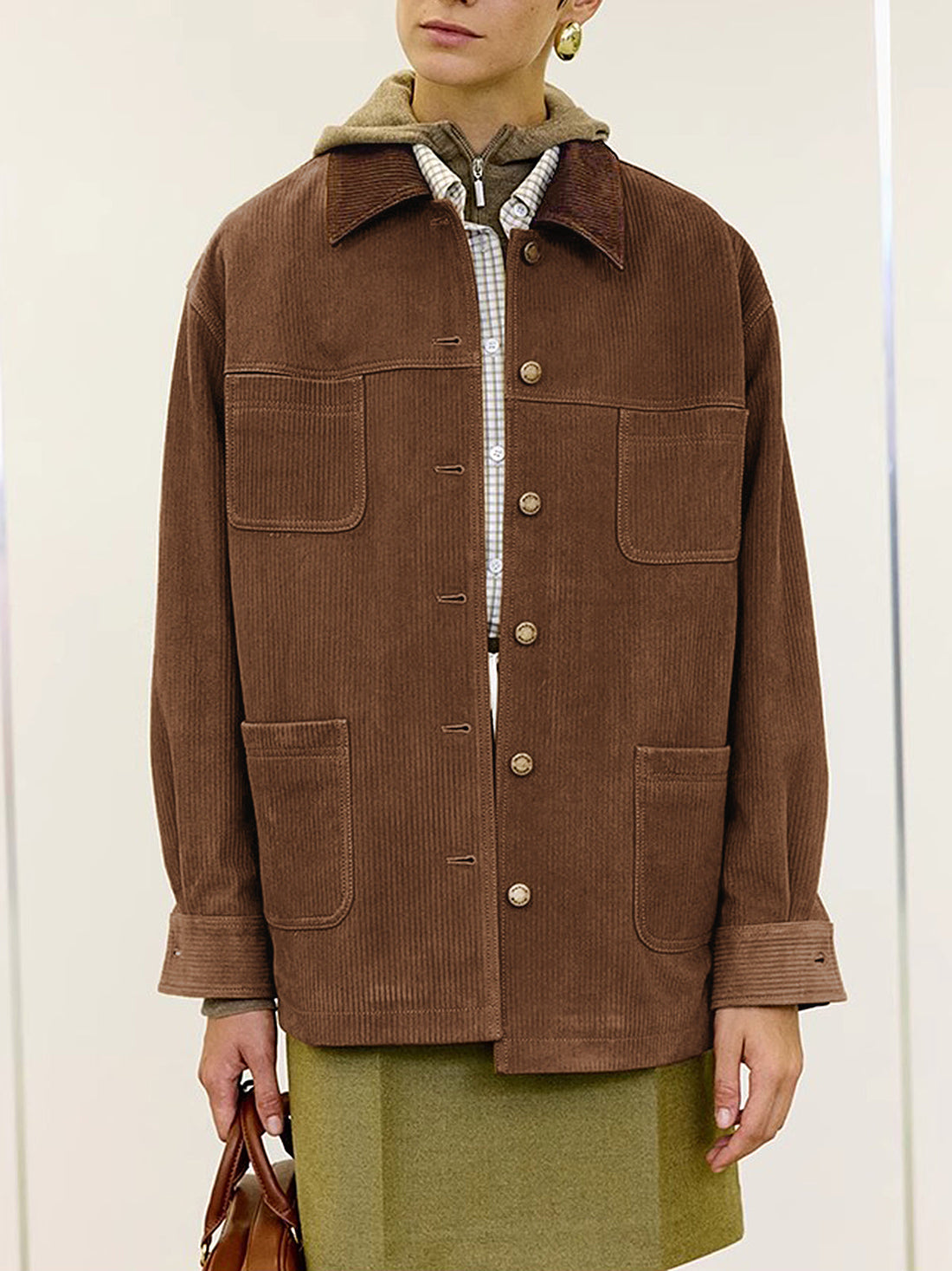 Vintage Velvet Cargo Polo Jacket