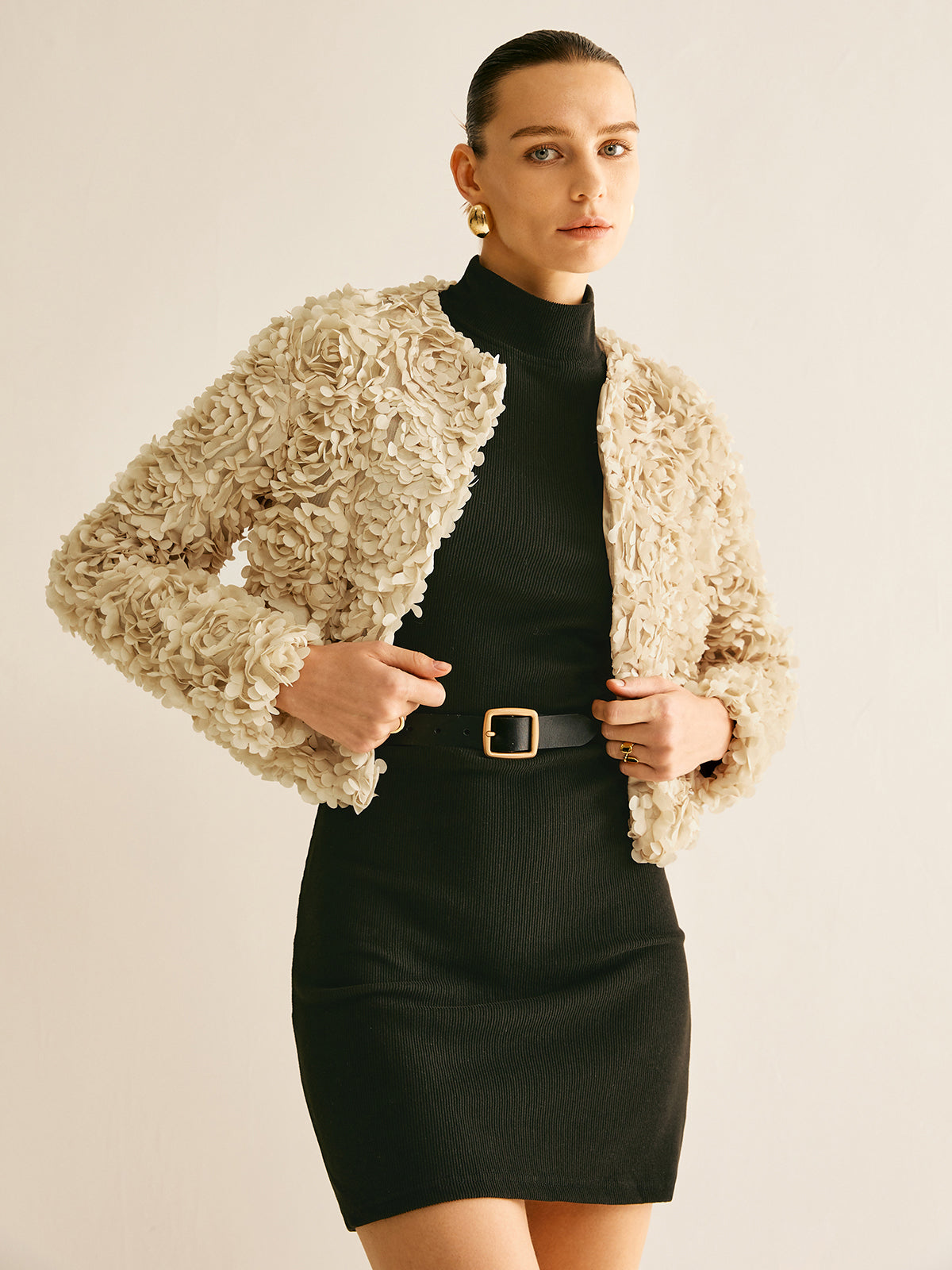 Floral Round Neck Jacket