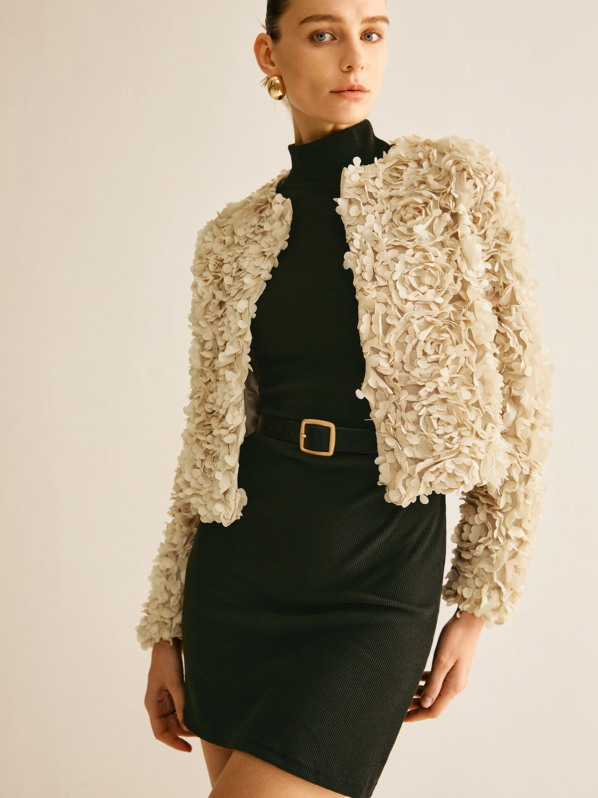 Floral Round Neck Jacket