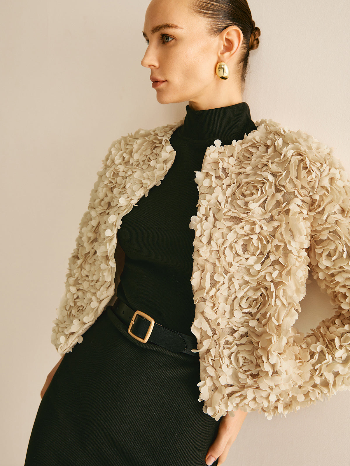 Floral Round Neck Jacket