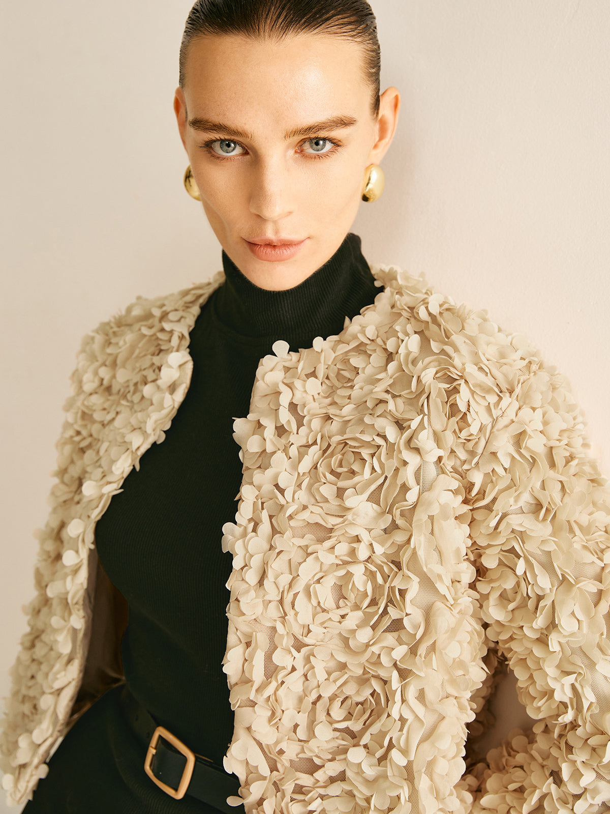 Floral Round Neck Jacket