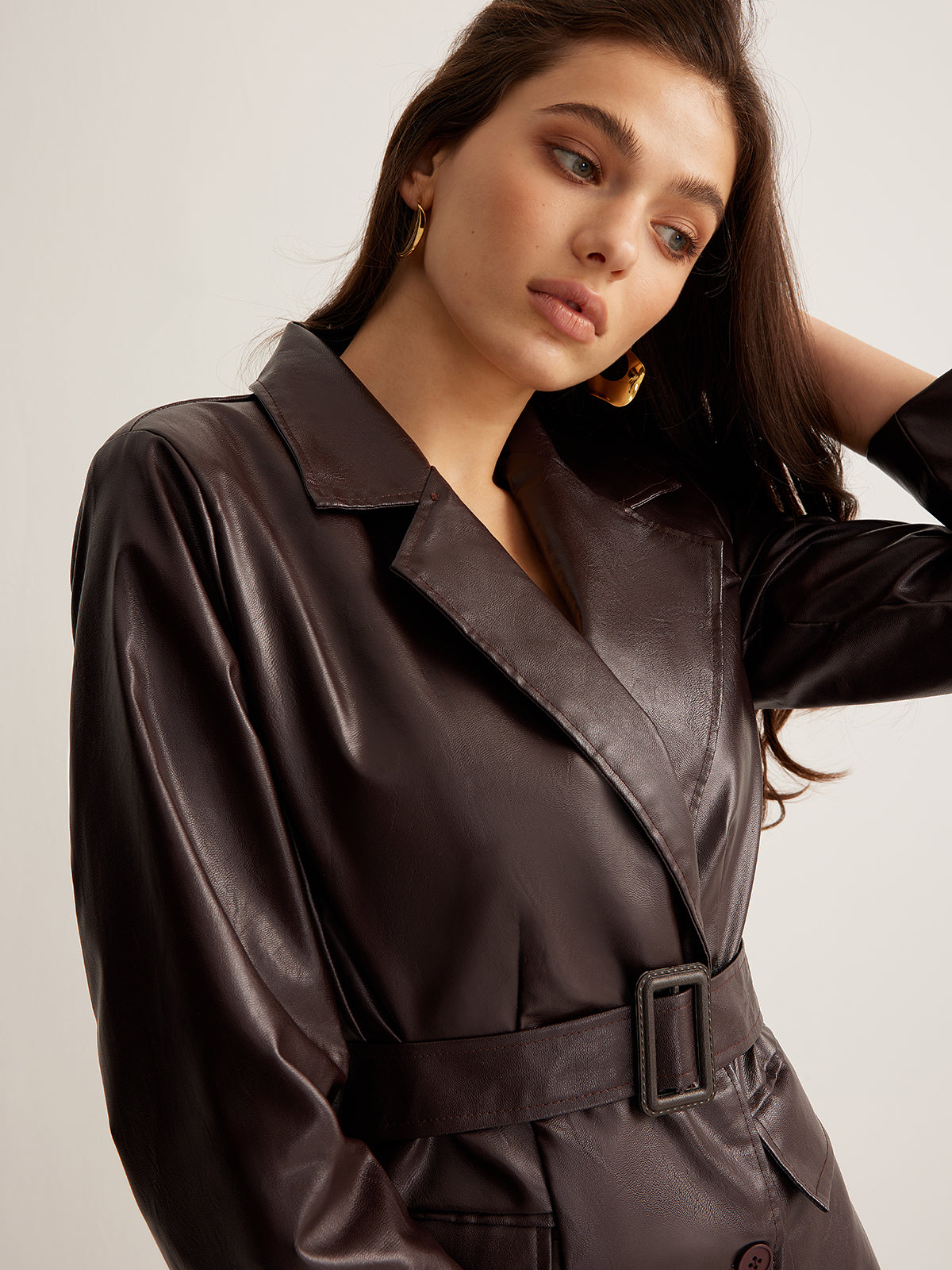 Kuplu Şıklık Kemerli Blazer