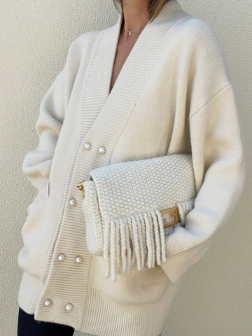 Stilvoller V-Ausschnitt-Cardigan mit Taschen
