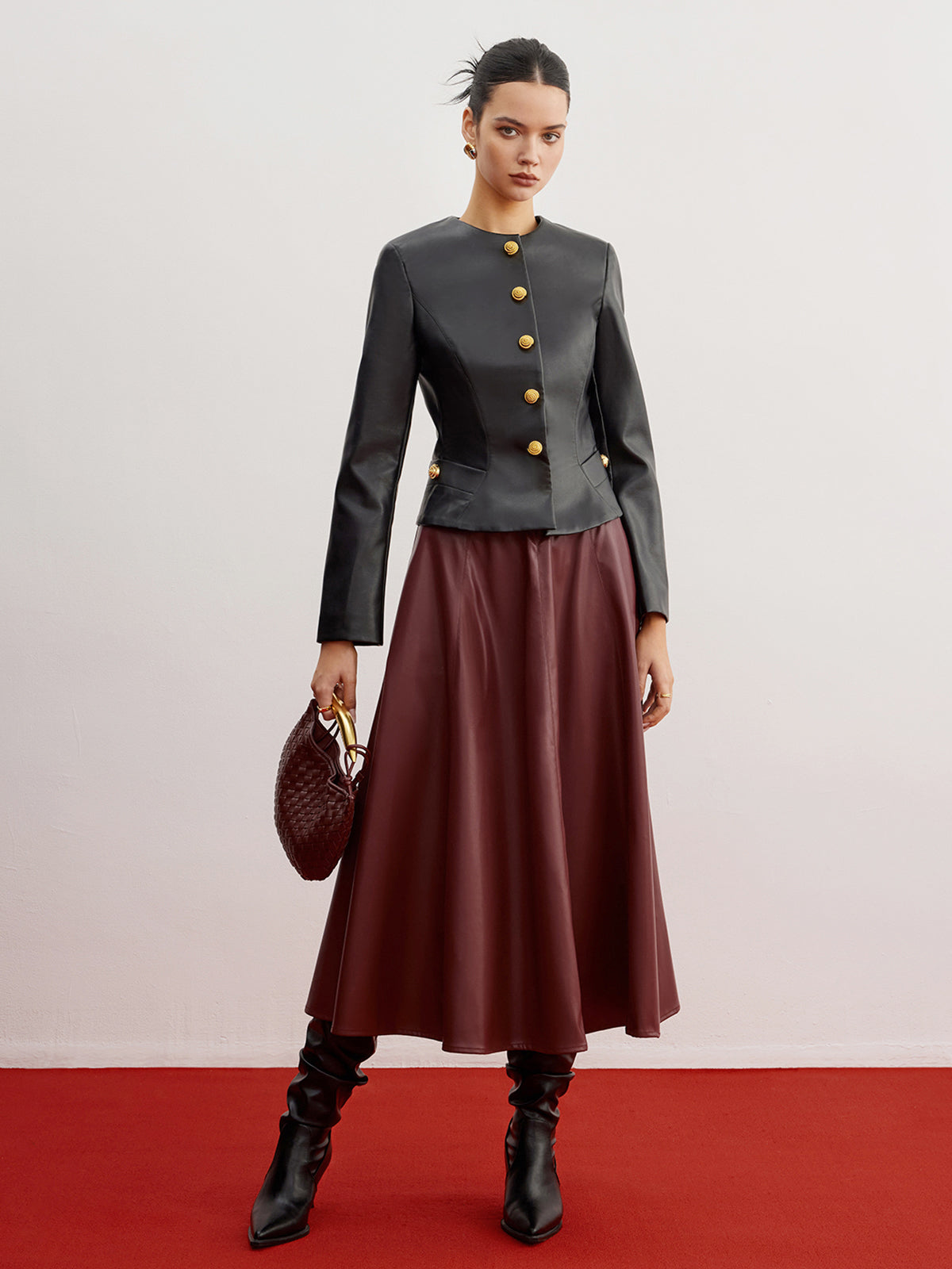 Dünne Alltagsjacke aus Kunstleder
