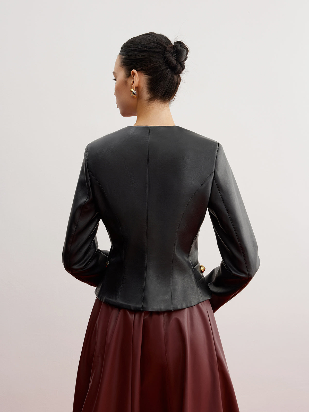 Dünne Alltagsjacke aus Kunstleder