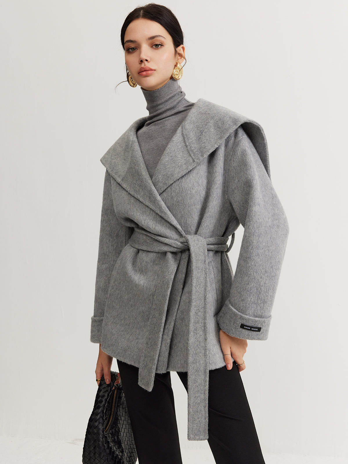 Sail Collar Belted Coat 