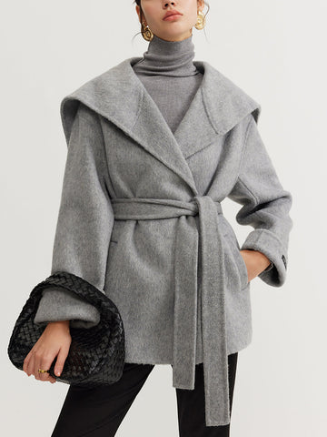 Sail Collar Belted Coat 
