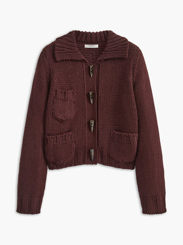 Buttoned Collar Soft Cardigan