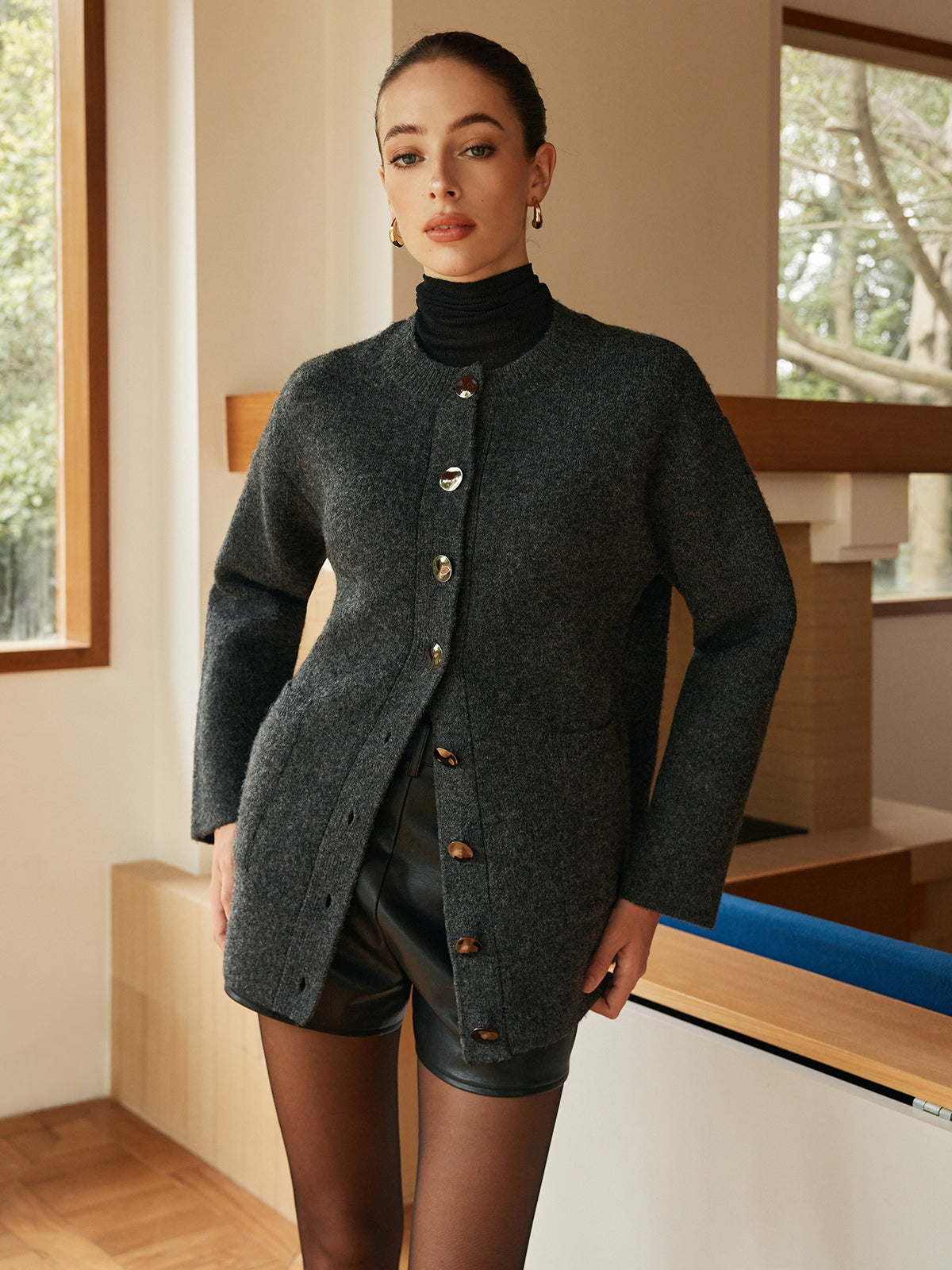 Versatile Soft Cardigan with Bust