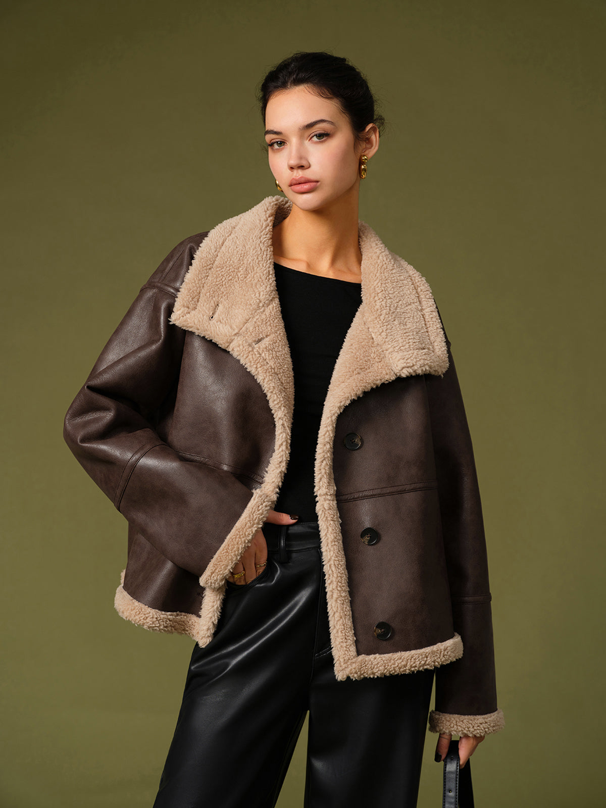 Polar PU Leather Warm Jackets