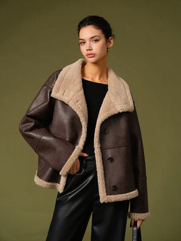 Polar PU Leather Warm Jackets
