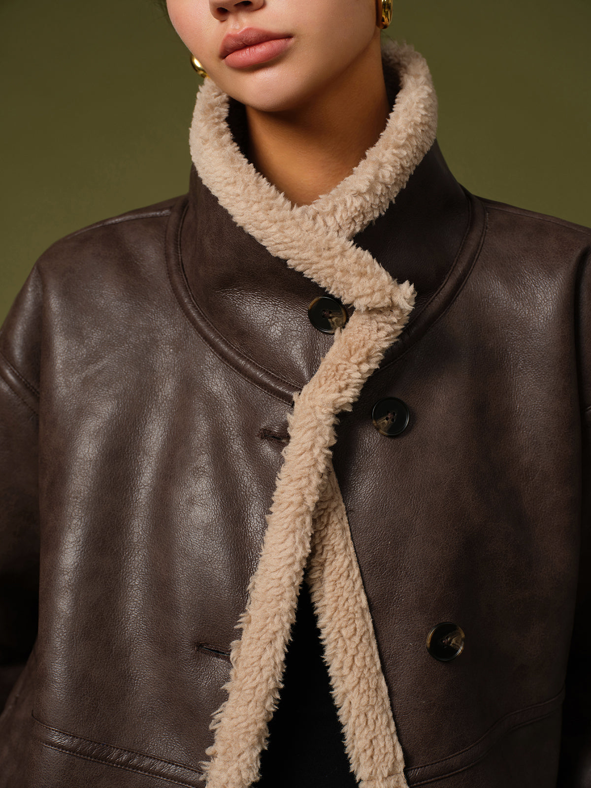 Polar PU Leather Warm Jackets