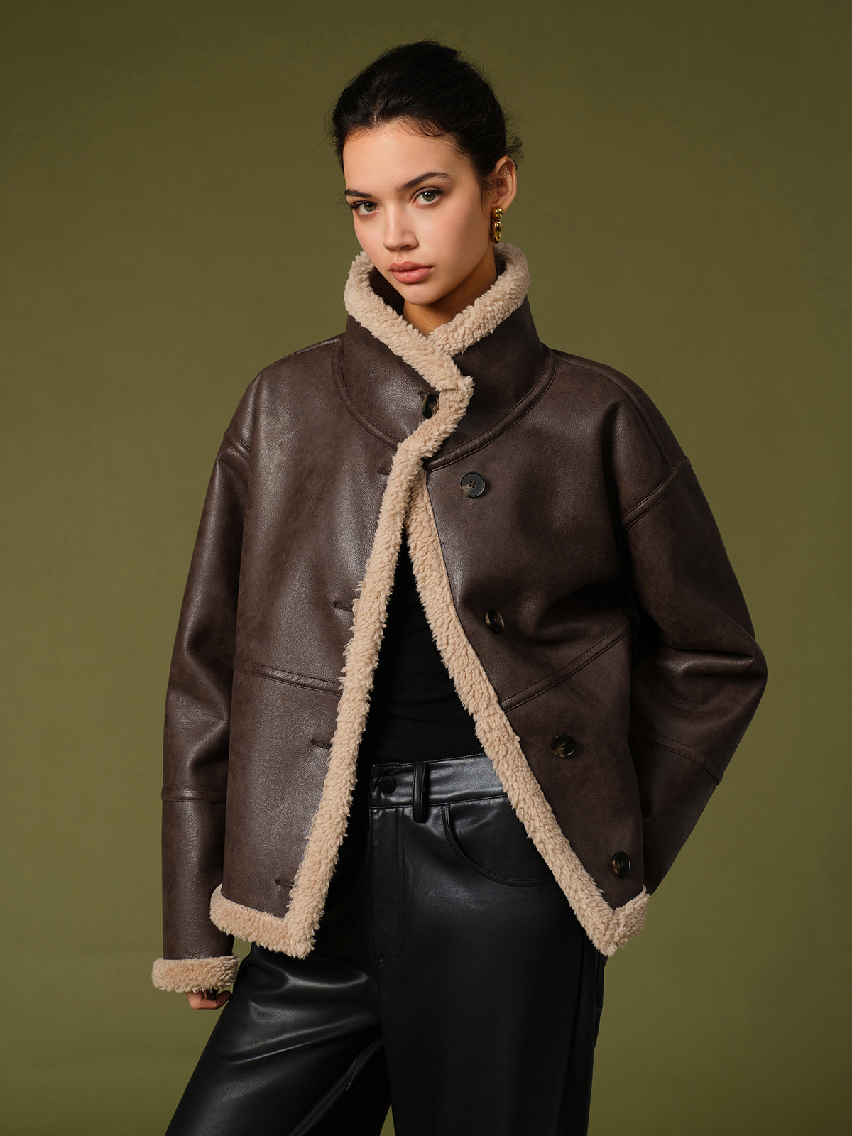 Polar PU Leather Warm Jackets