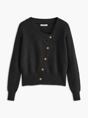Leisure Asymmetrical Buttoned Cardigan