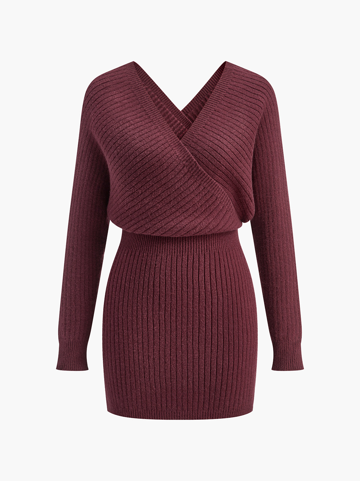 Cross-Gathered Knit Mini Dress