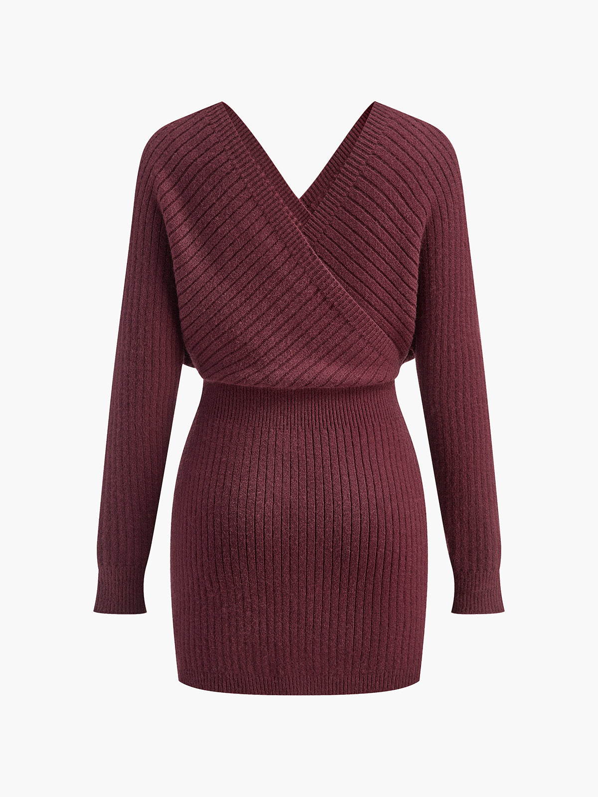 Cross-Gathered Knit Mini Dress
