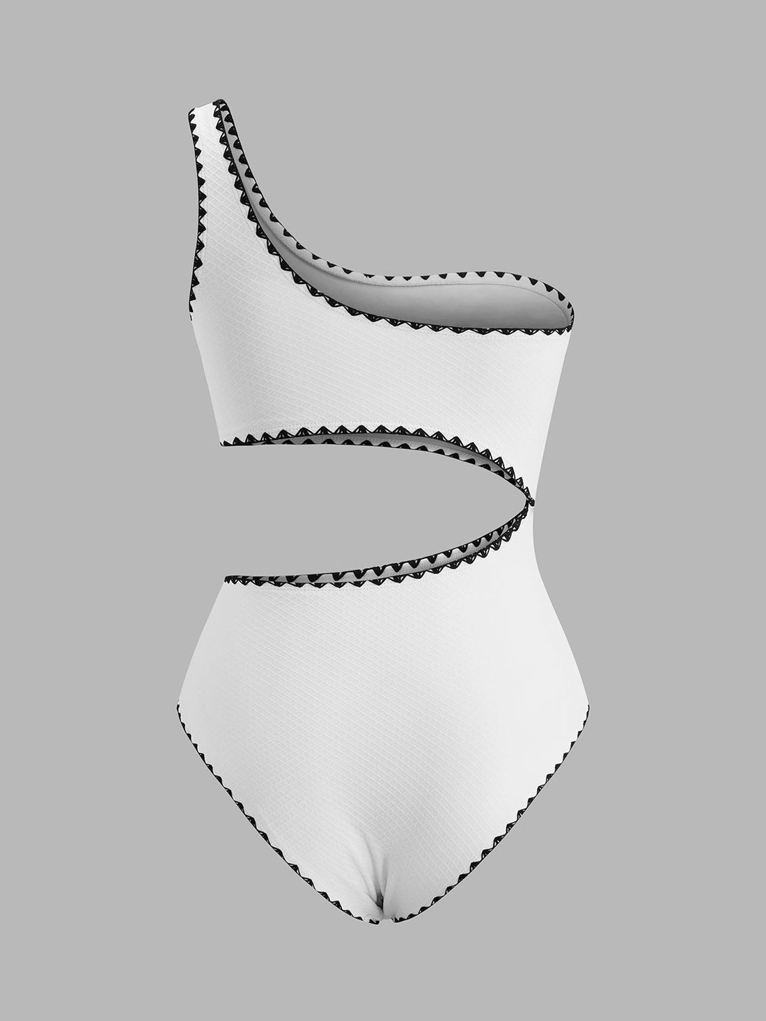 Badeanzug mit einseitiger Schulterpartie und Cut-out