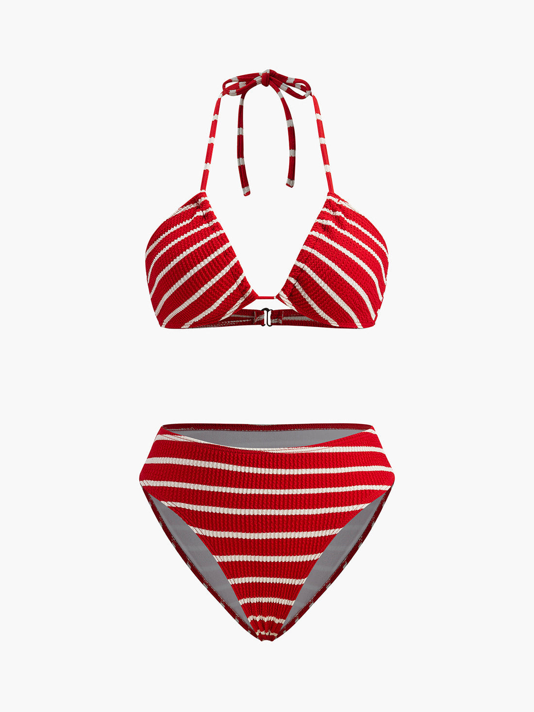Gestreifter Bikini und passende Shorts