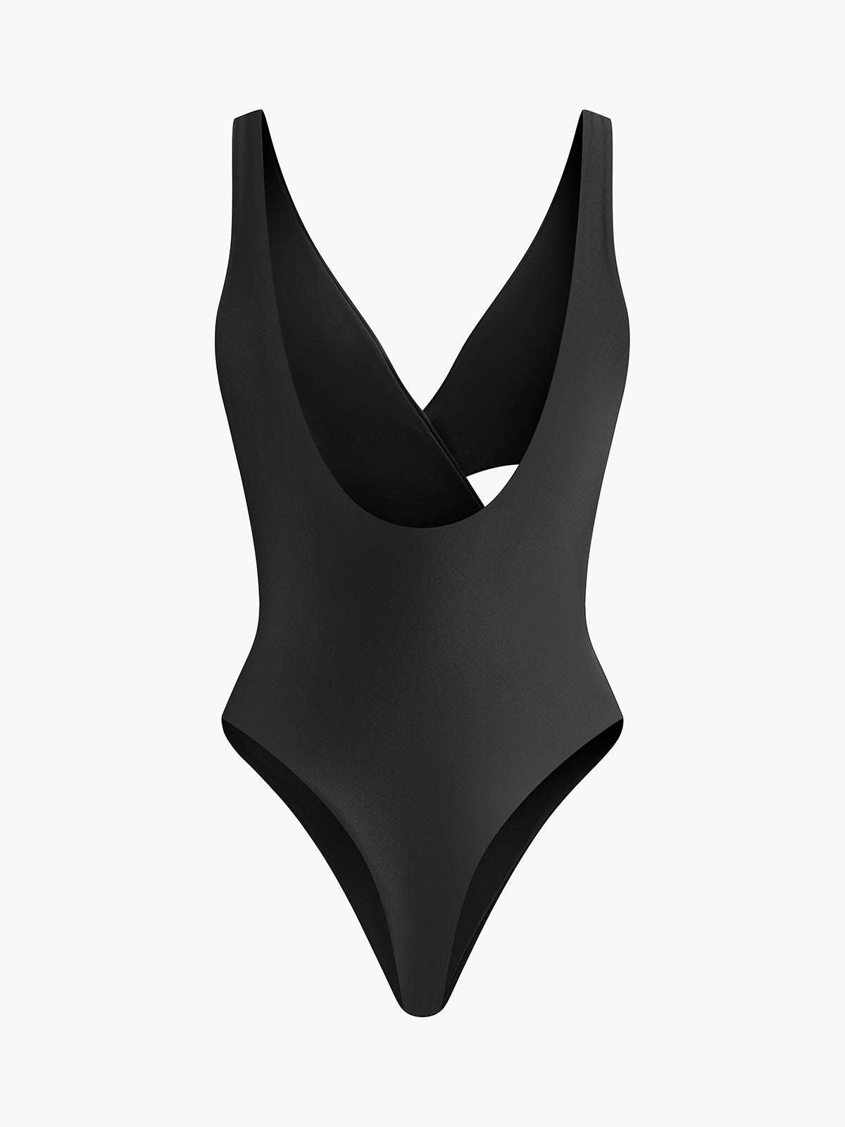 V-Neck Crossover One-Piece Swimsuit