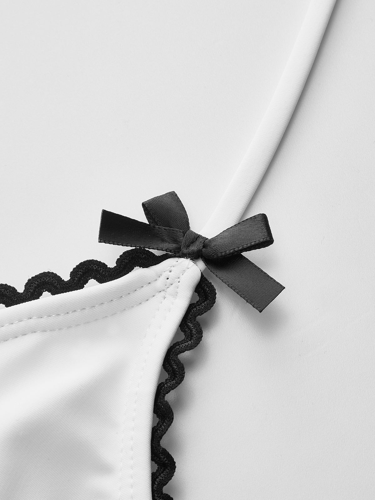 Swimsuit with Bow Detail and Back Tie