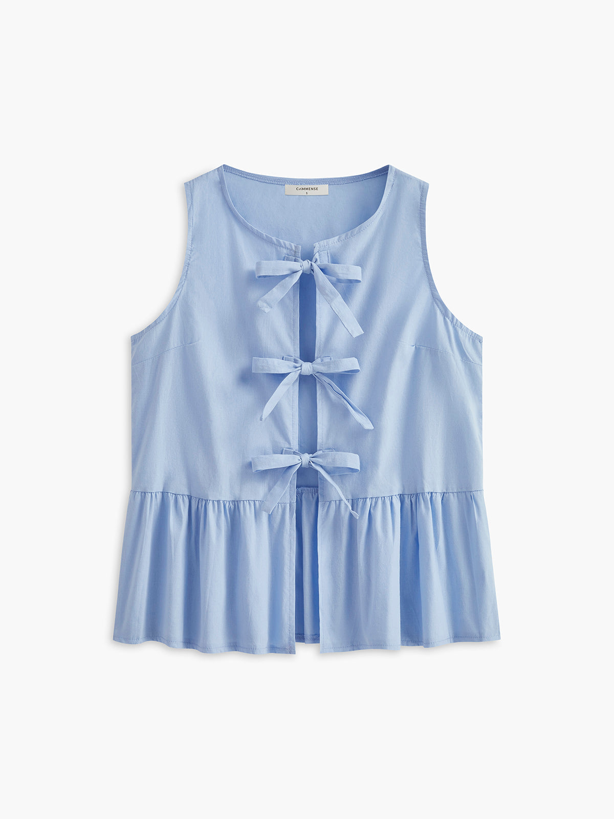 Bluse mit Schleife vorne und Falten