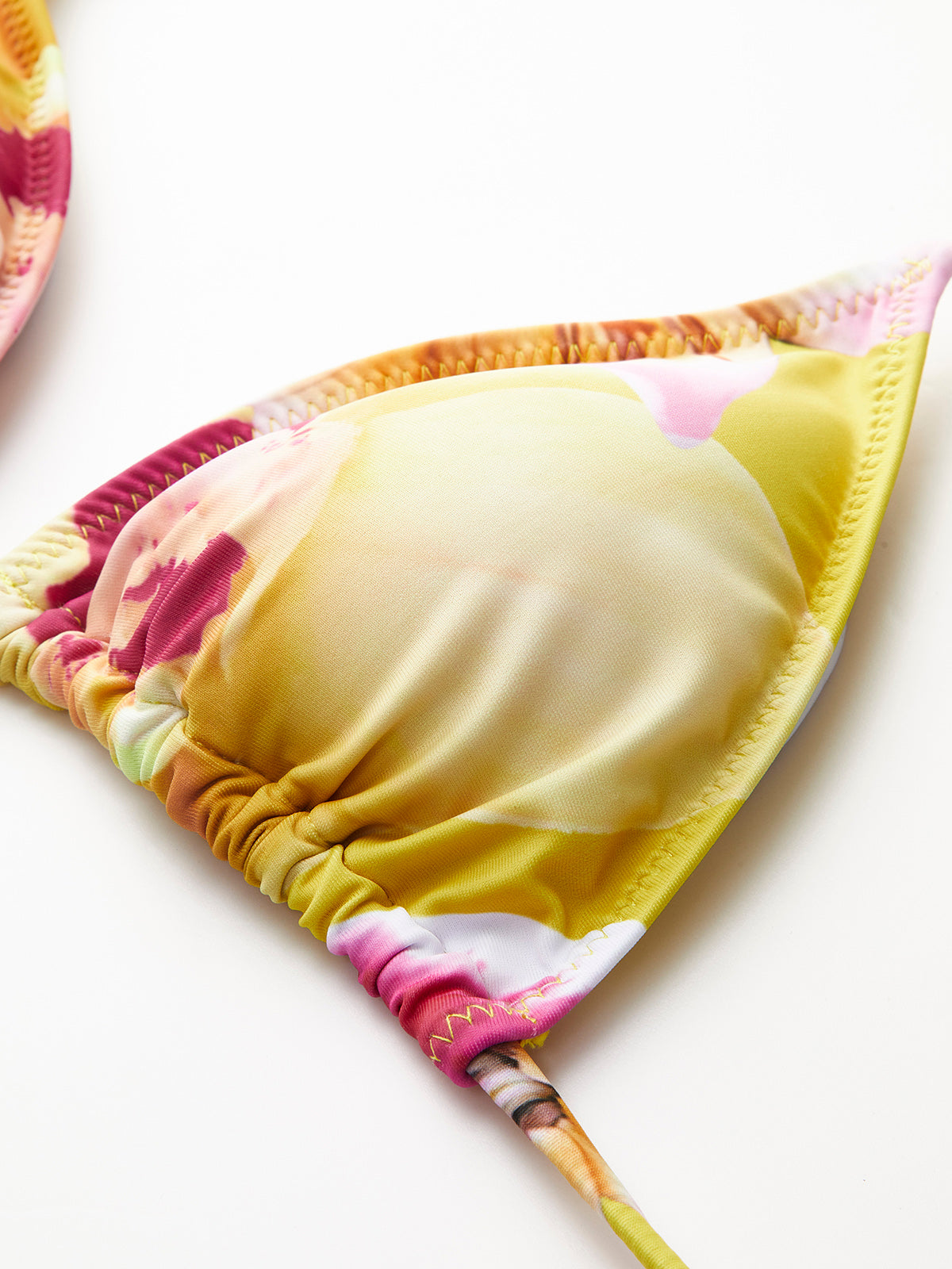 Jersey-Bikini-Set mit Blumenmuster und Schnürung
