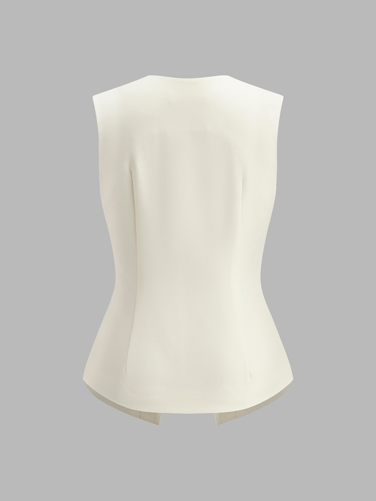 Vest with Embroidered Button Details