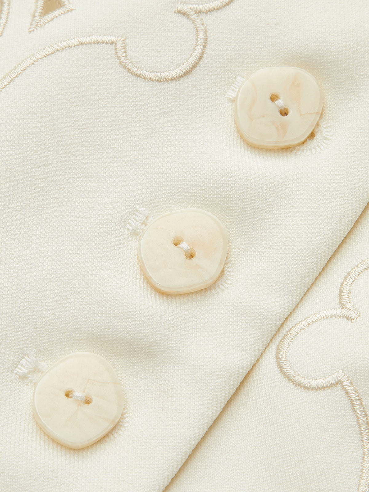 Vest with Embroidered Button Details