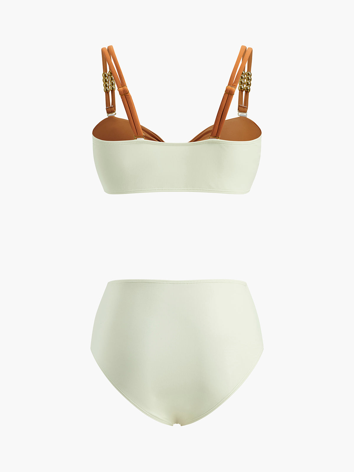 Dekoratives Retro-Bikini-Set mit Farbblockierung
