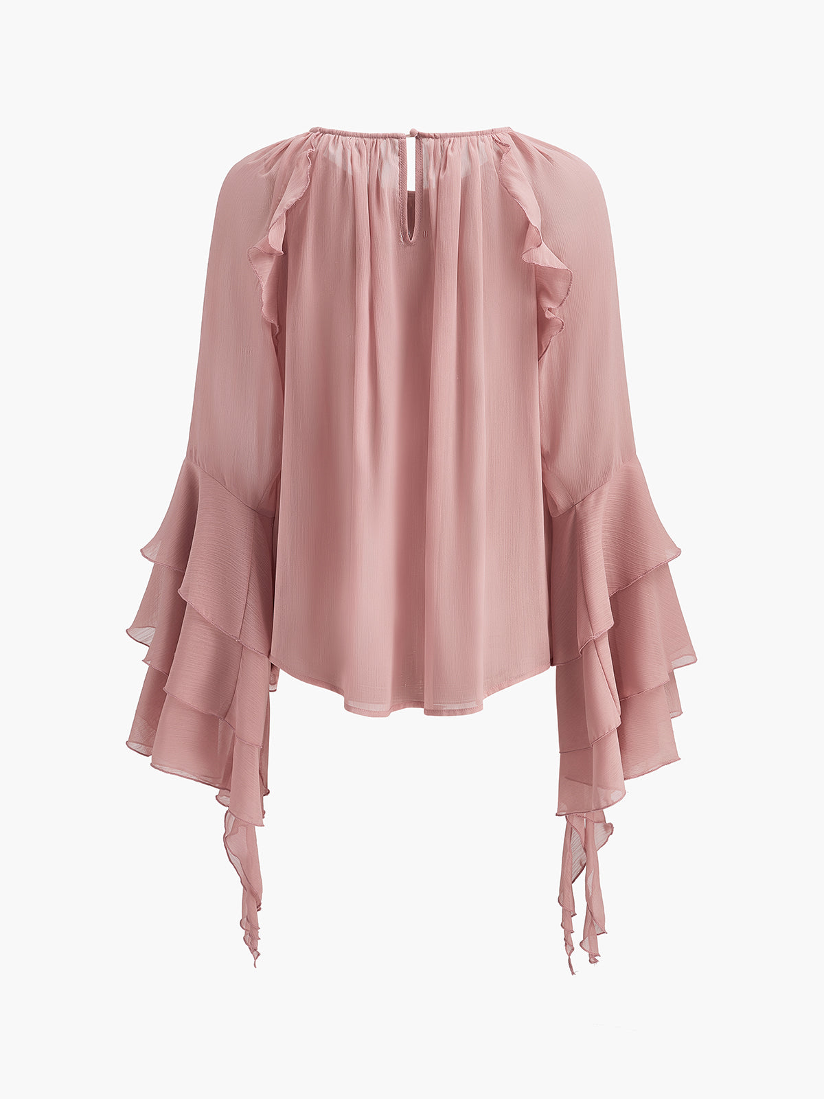 Chiffon Ruffled Sleeved Blouse