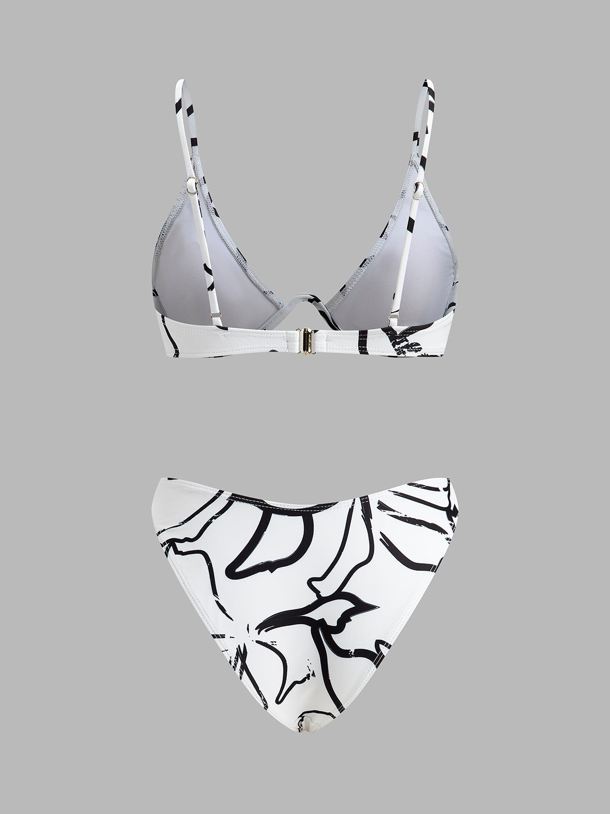 Bikini-Set mit abstraktem Dreiecksmuster