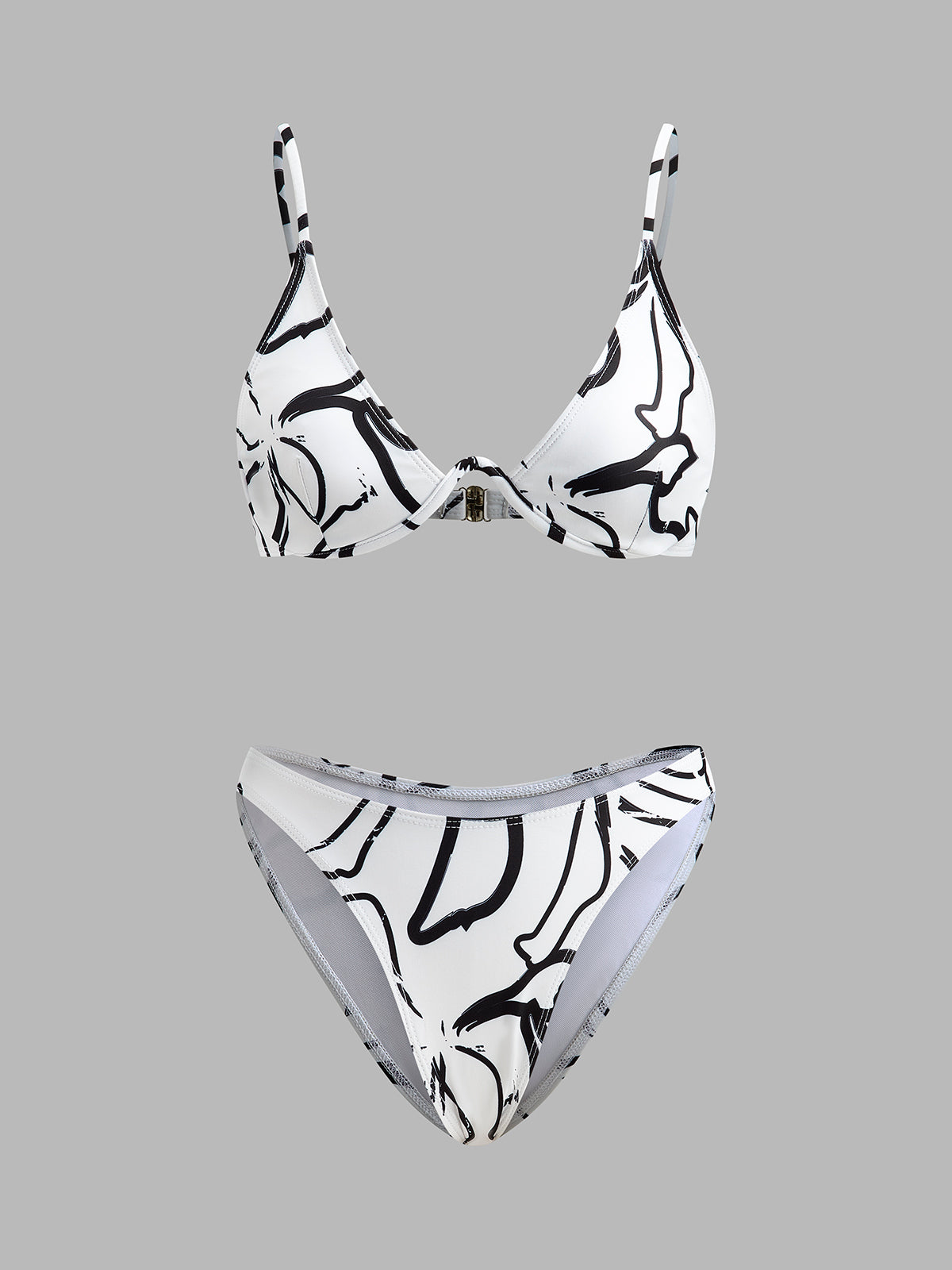 Bikini-Set mit abstraktem Dreiecksmuster