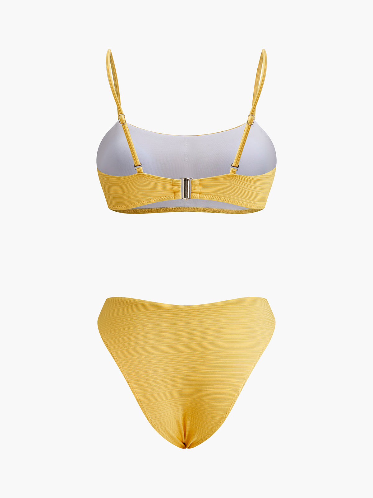 Bikini-Set mit strukturierter Oberfläche und Rundhalsausschnitt