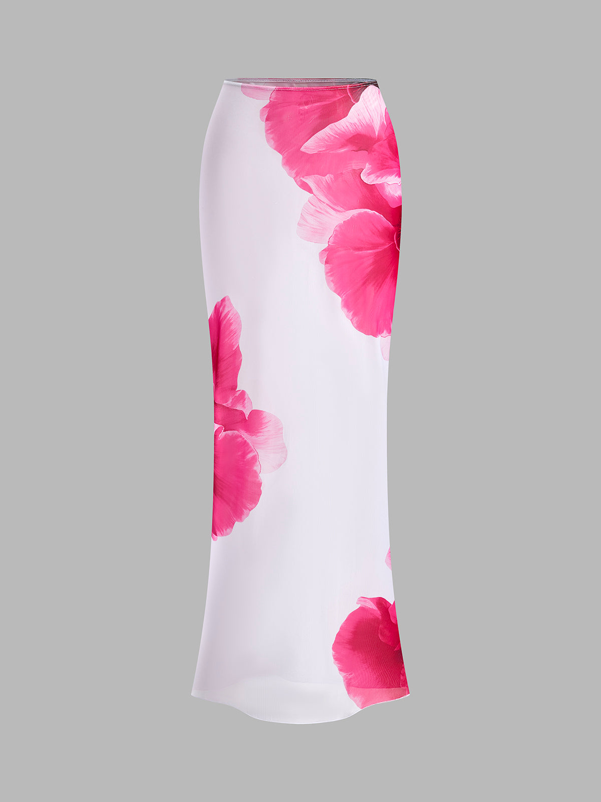 Floral Bikini Set with Semi-Sheer Skirt