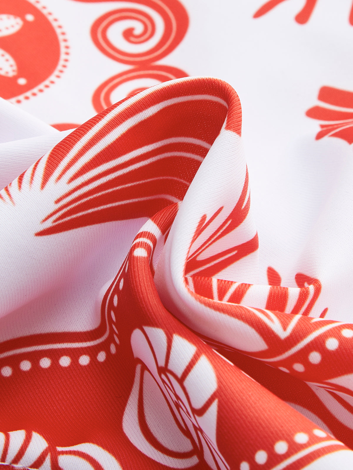 Metal Detail Printed One-Piece Swimsuit