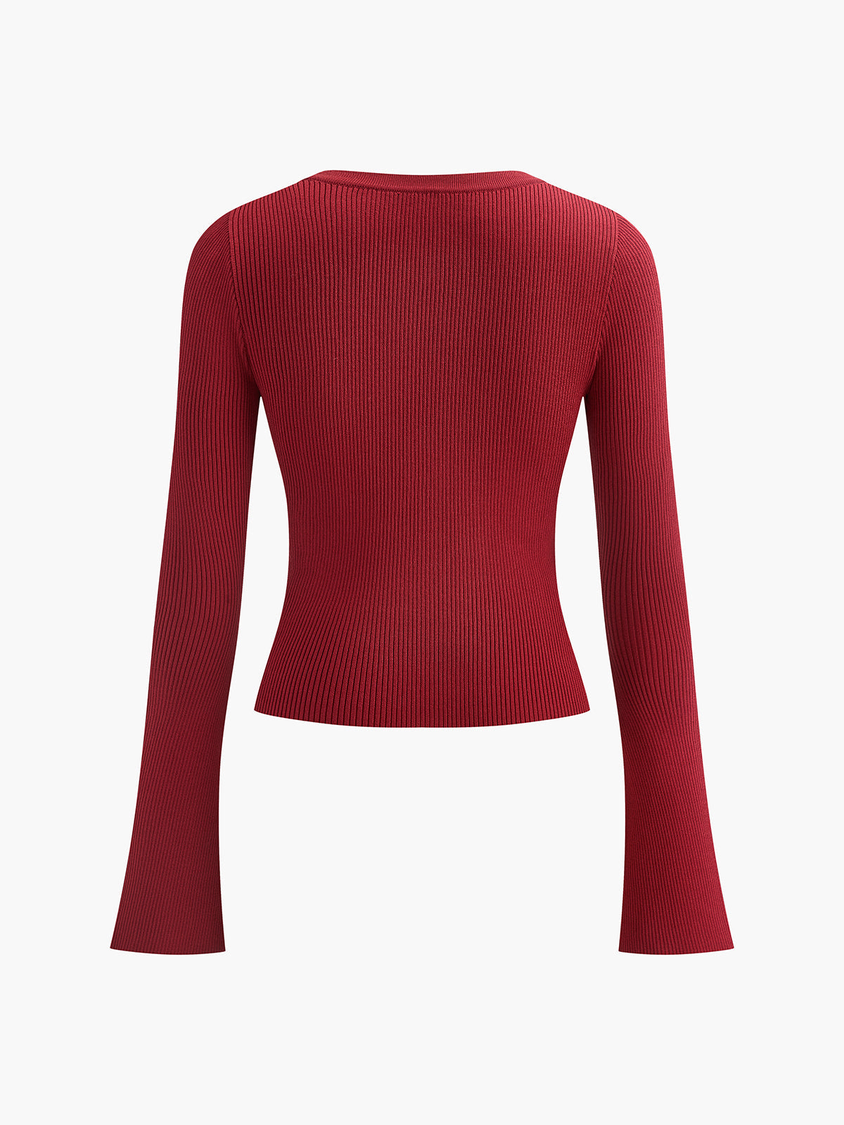 Gerippter, geknöpfter dünner Cardigan