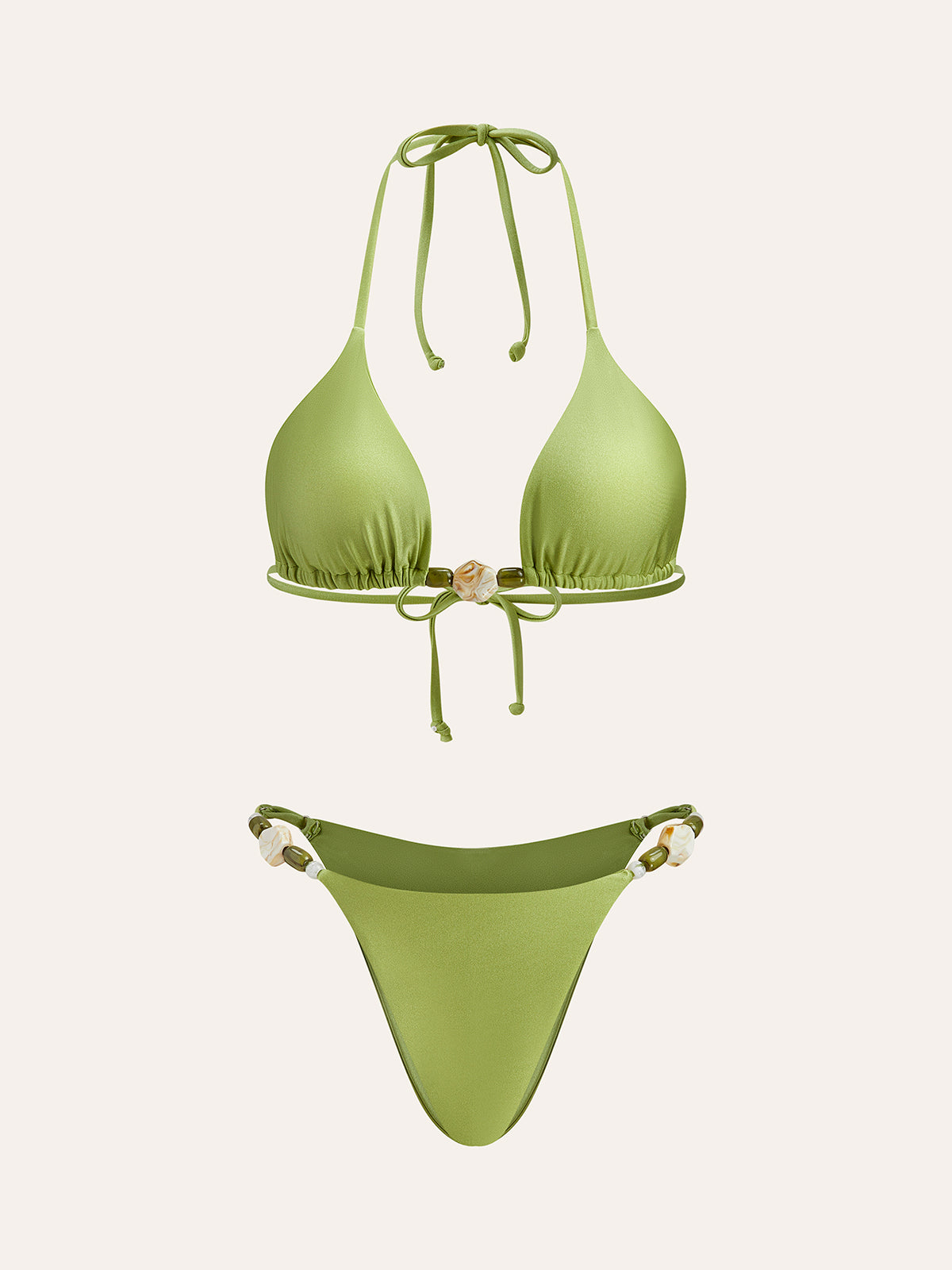 Strappy Bikini Set with Ruffle Detail