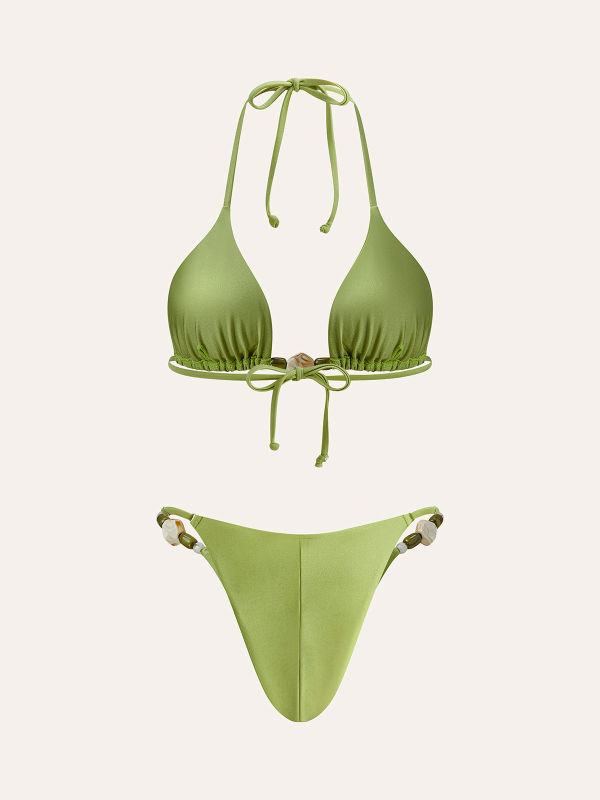 Strappy Bikini Set with Ruffle Detail