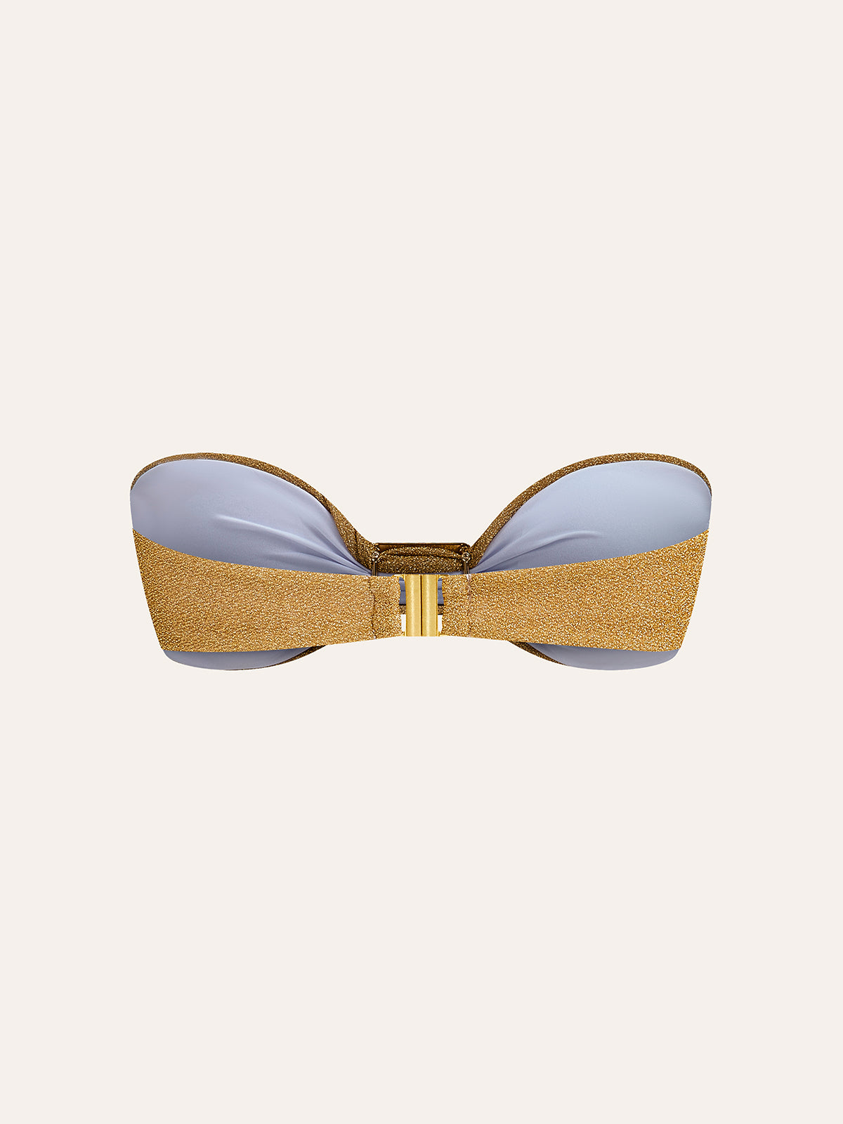 Bandeau Bikini Top with Metallic Bow