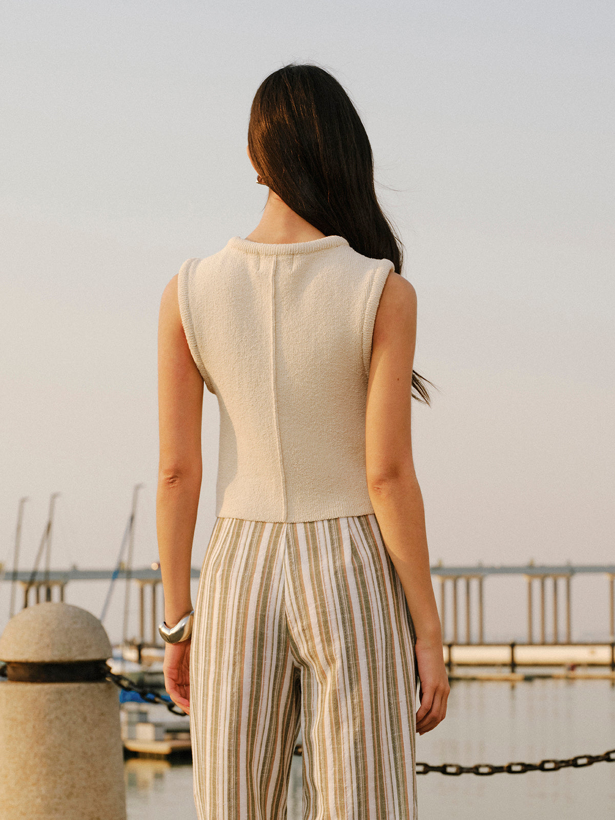 Button-front Sweater Vest