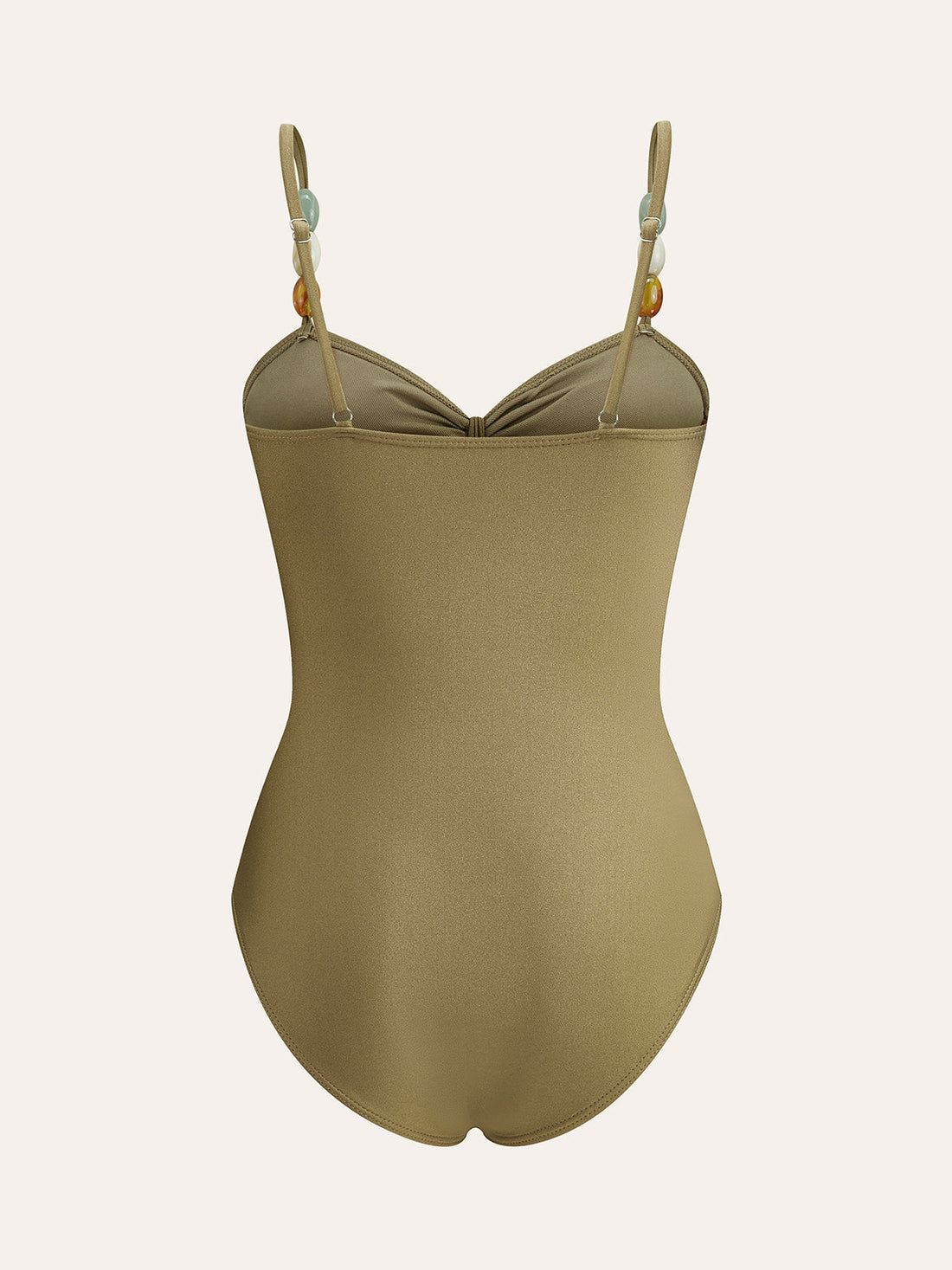 Beaded Strappy Cutout One-Piece Swimsuit