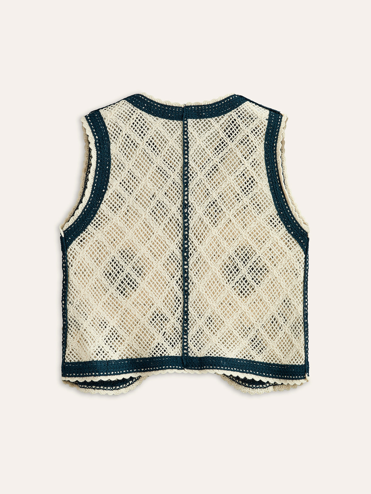 Embroidered Crochet Vest