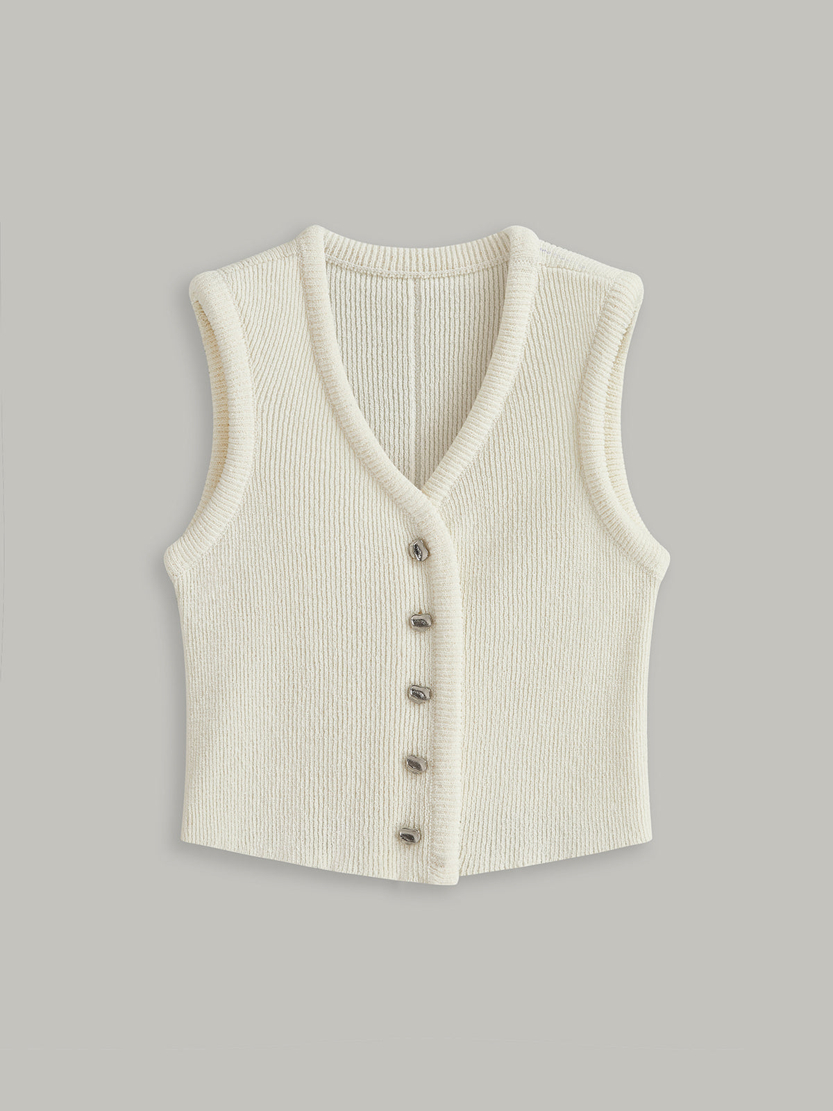 Button-front Sweater Vest