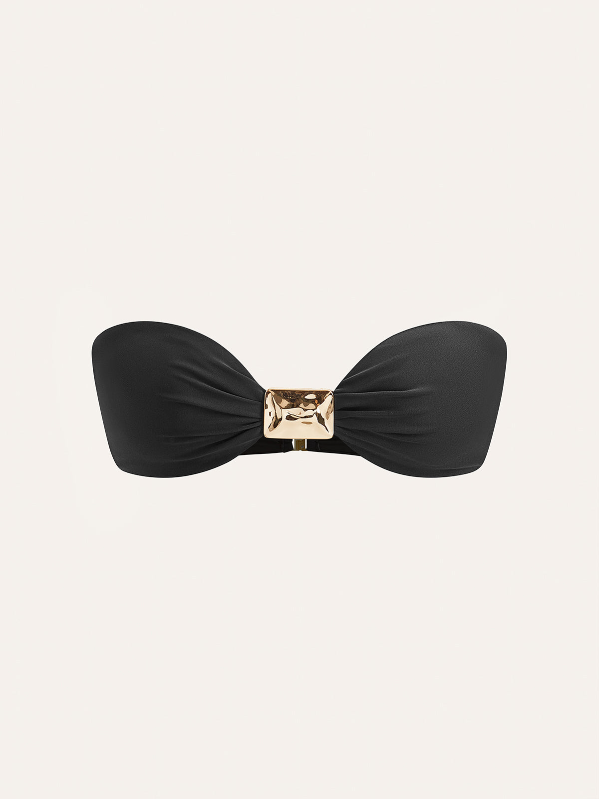 Bandeau Bikini Top with Metallic Bow