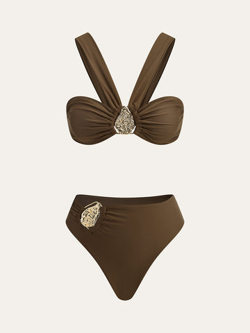 Metal Decor Bikini Set