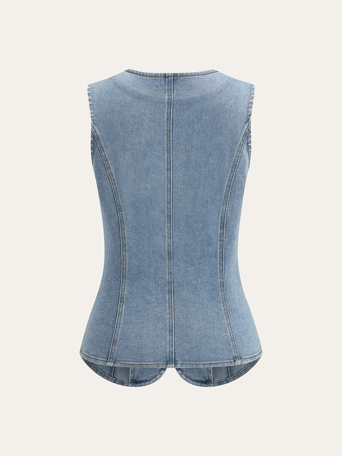 Ärmellose Jeansweste mit Knöpfen