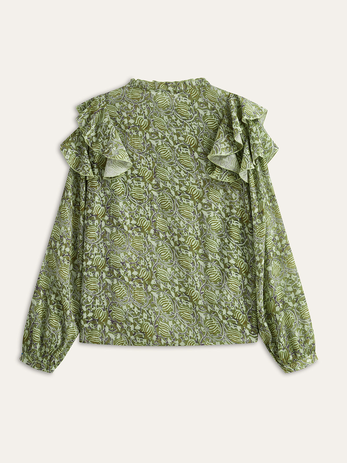 Bluse mit Rüschen und Blumenmuster