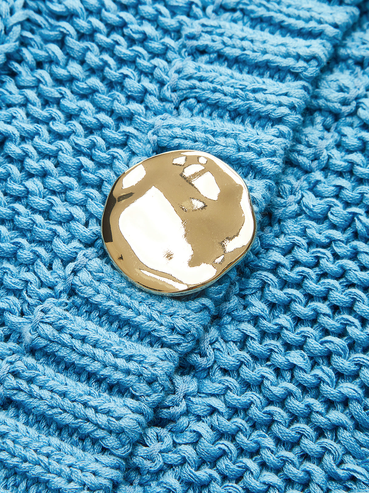 Cable Knit Sleeveless Buttoned Vest